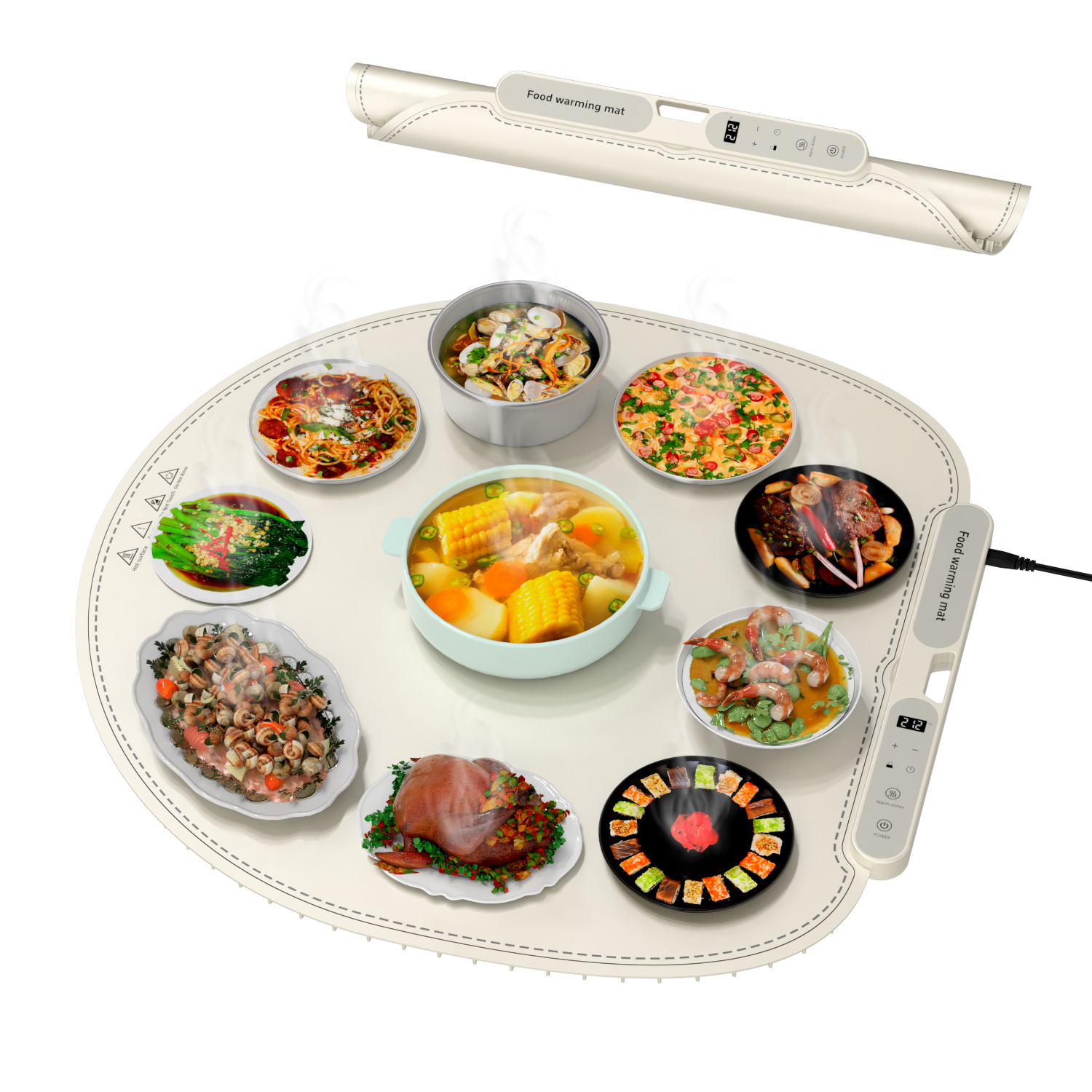 Trevia Home Food Warming Mat - quick heating and large-area warming