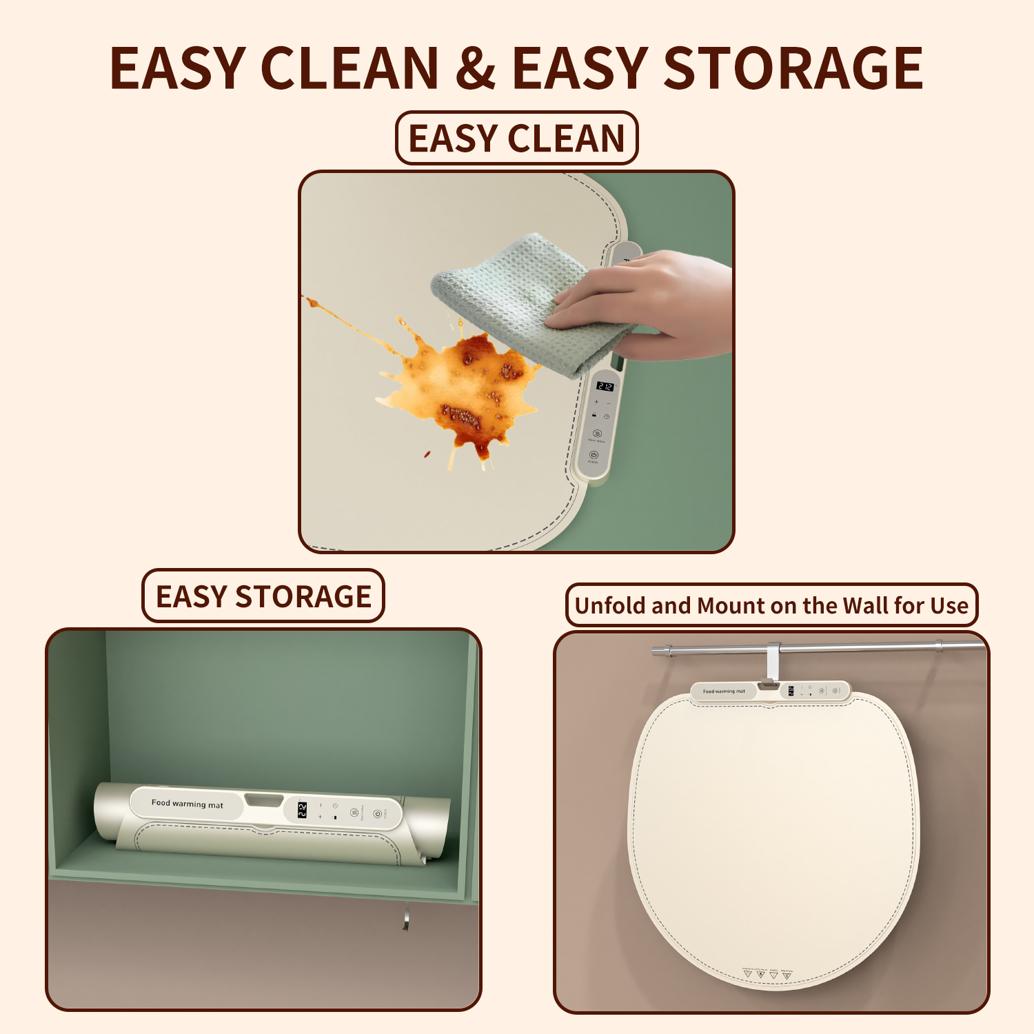 Easy clean and easy storage